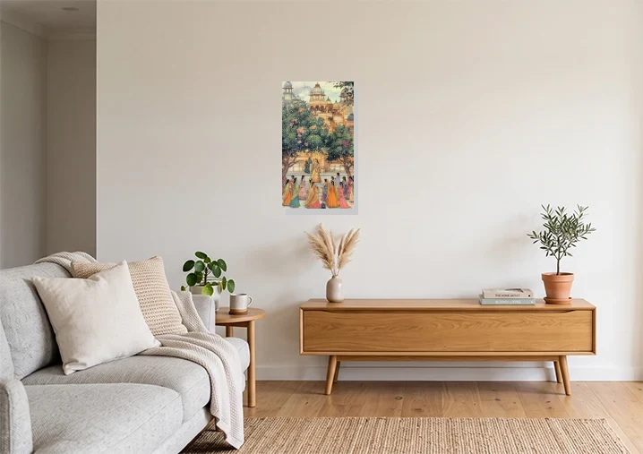 Living Room mockup with artwork