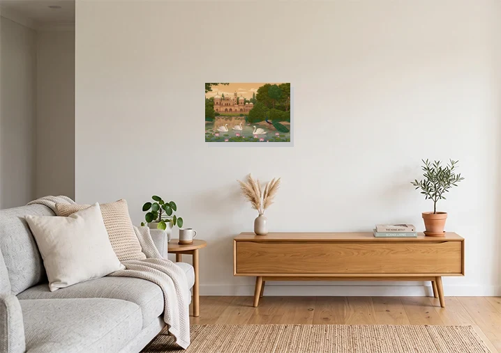 Living Room mockup with artwork