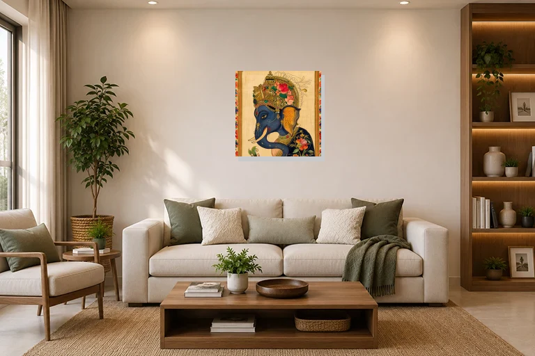 Hotel Lobby mockup with artwork