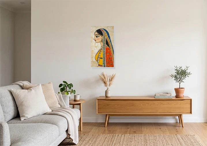 Living Room mockup with artwork