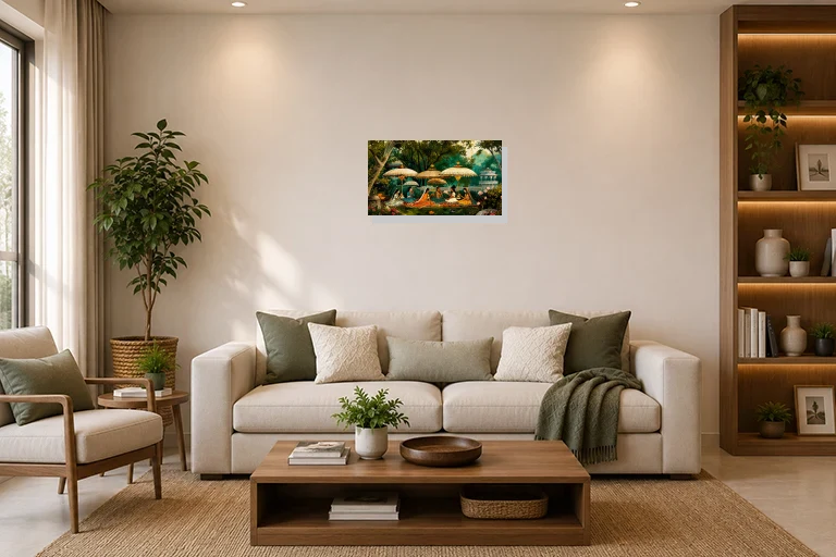 Hotel Lobby mockup with artwork