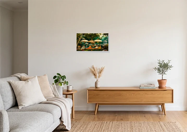 Living Room mockup with artwork