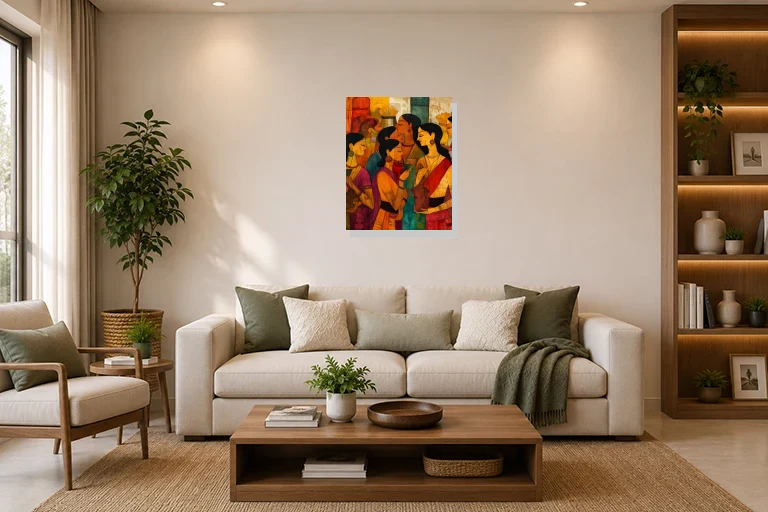 Hotel Lobby mockup with artwork