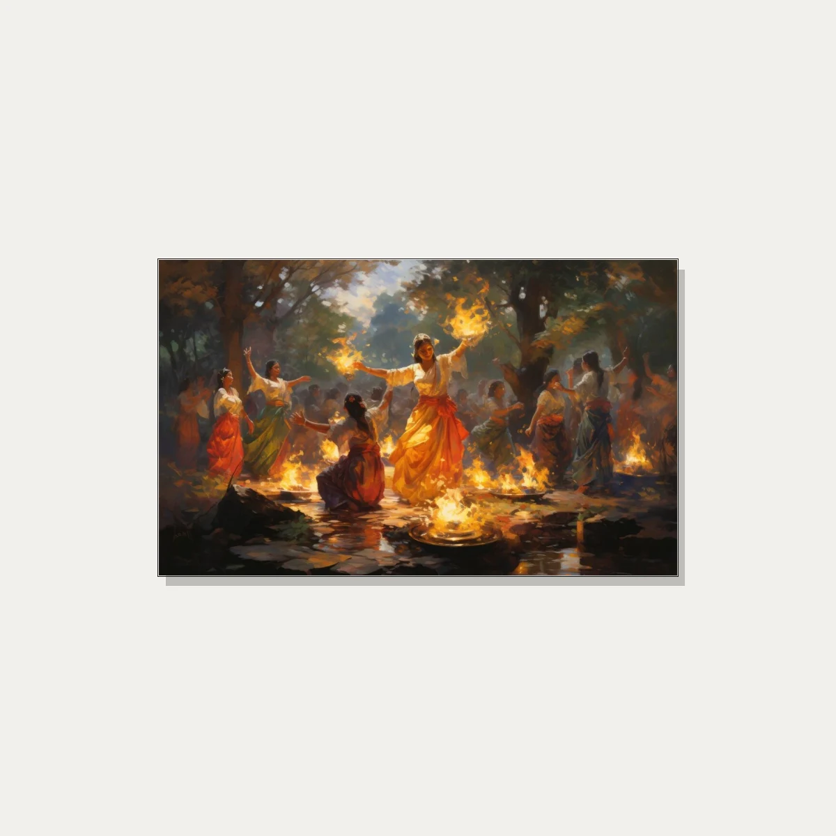 Lohri Punjabi Folk Festival Celebration Canvas wall art print | PrintPosters.in