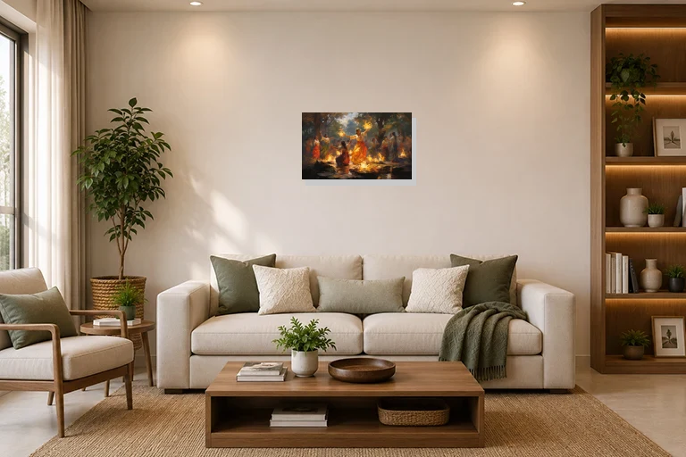 Hotel Lobby mockup with artwork