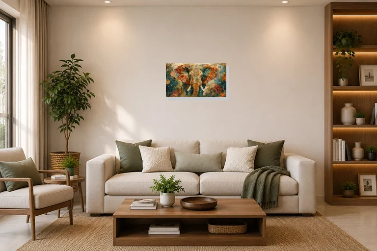 Hotel Lobby mockup with artwork