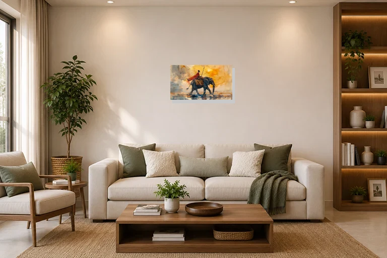 Hotel Lobby mockup with artwork