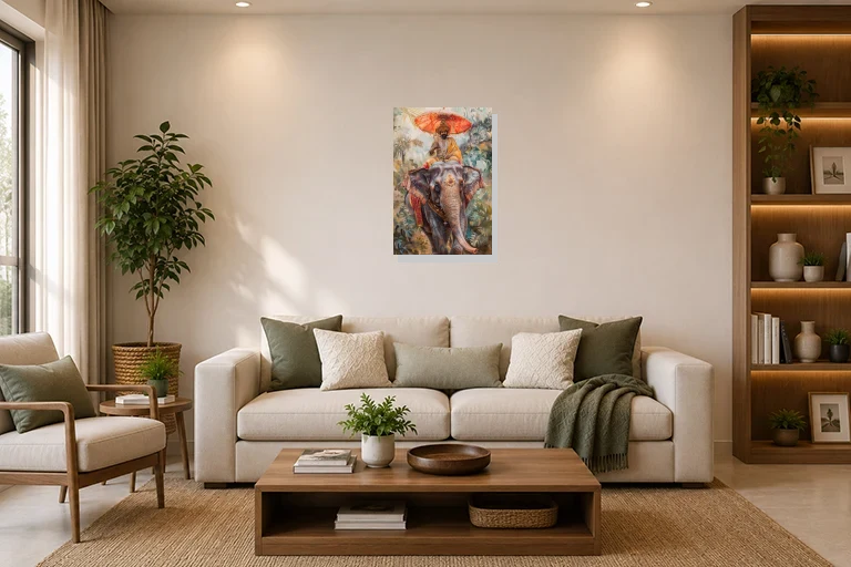 Hotel Lobby mockup with artwork