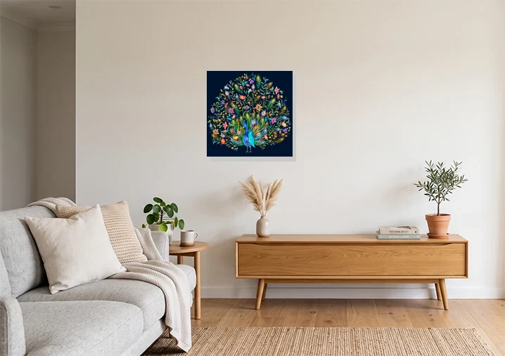 Living Room mockup with artwork