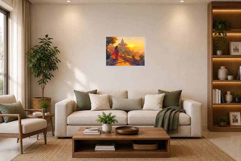 Hotel Lobby mockup with artwork