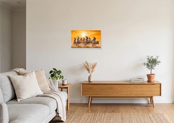 Living Room mockup with artwork