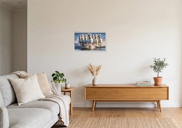 Living Room mockup with artwork
