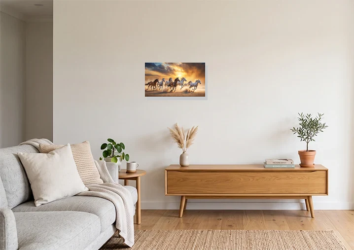 Living Room mockup with artwork