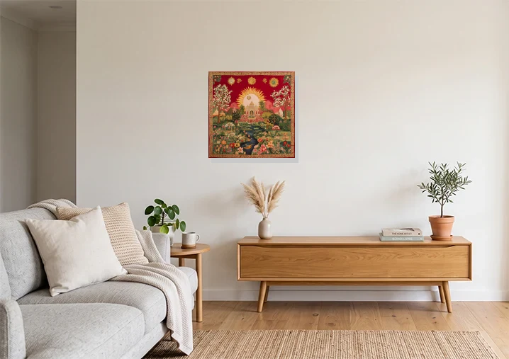 Living Room mockup with artwork