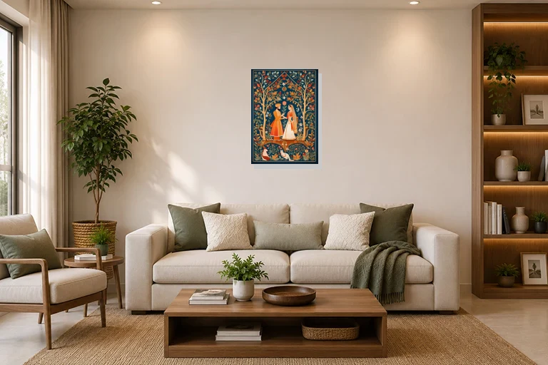 Hotel Lobby mockup with artwork