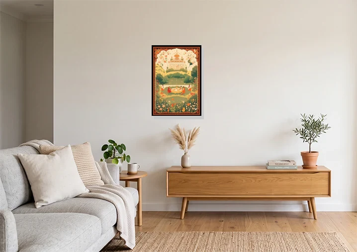 Living Room mockup with artwork