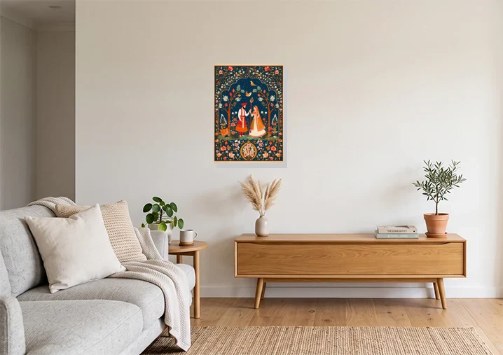 Living Room mockup with artwork