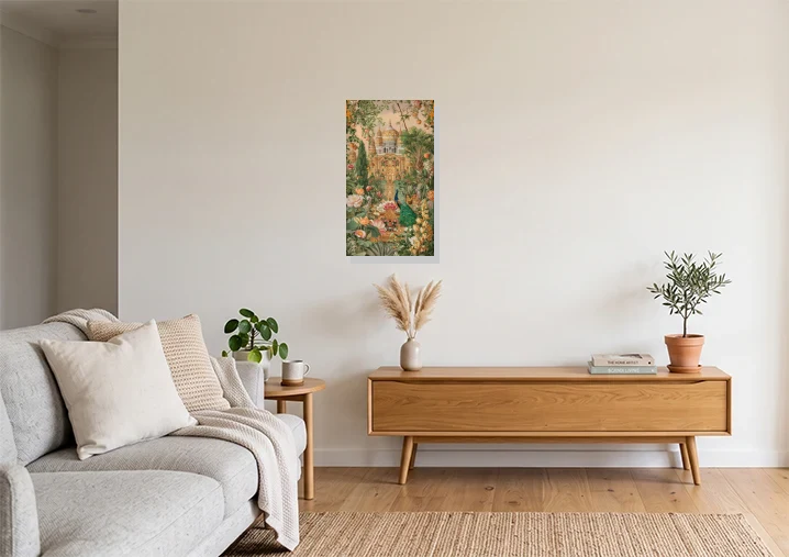 Living Room mockup with artwork