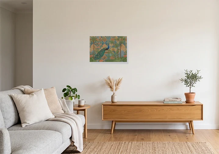 Living Room mockup with artwork