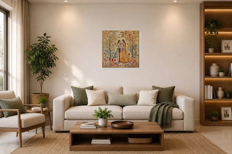 Hotel Lobby mockup with artwork