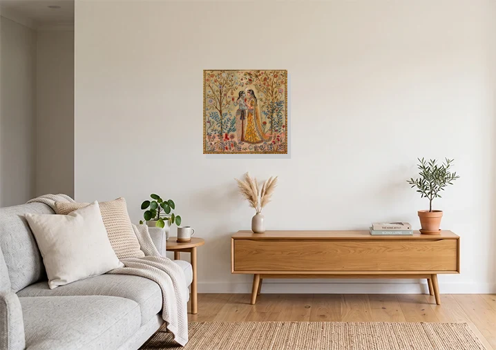 Living Room mockup with artwork
