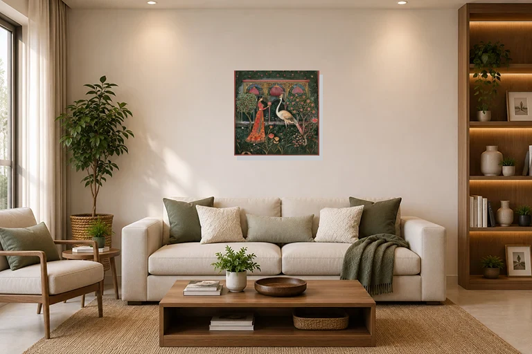 Hotel Lobby mockup with artwork
