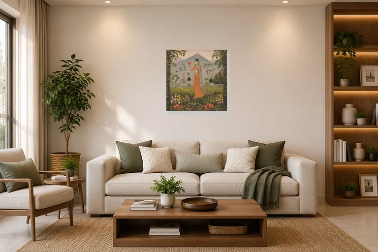 Hotel Lobby mockup with artwork