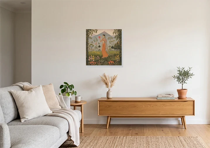 Living Room mockup with artwork