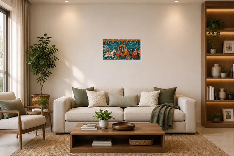 Hotel Lobby mockup with artwork