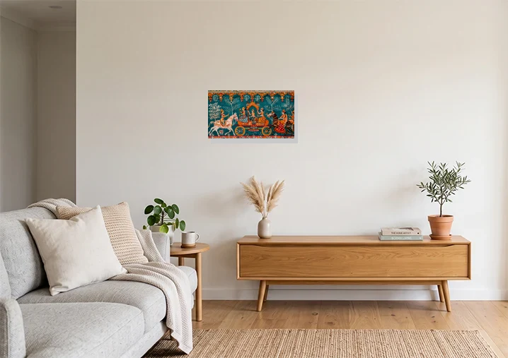 Living Room mockup with artwork