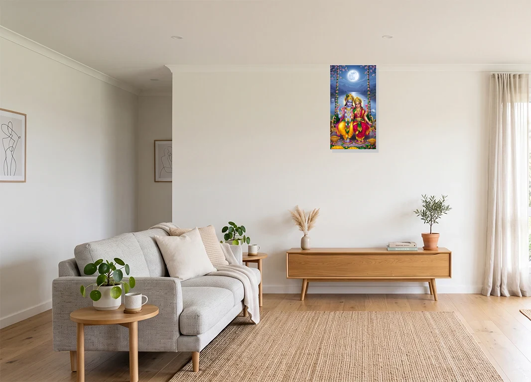 Office mockup with artwork