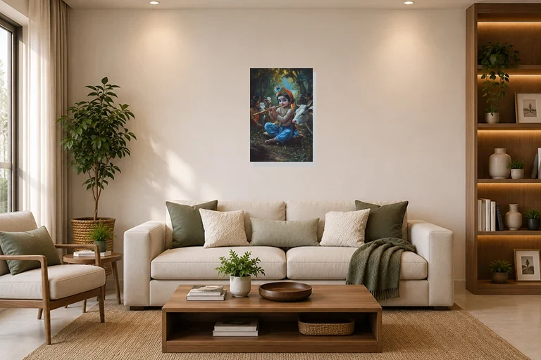Hotel Lobby mockup with artwork