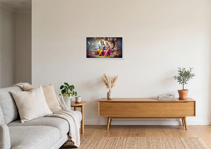 Living Room mockup with artwork