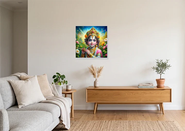 Living Room mockup with artwork