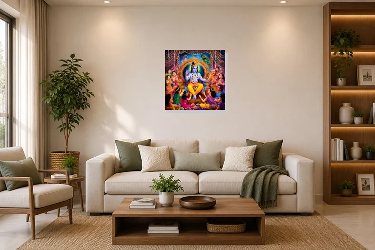 Hotel Lobby mockup with artwork