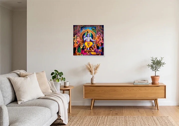 Living Room mockup with artwork