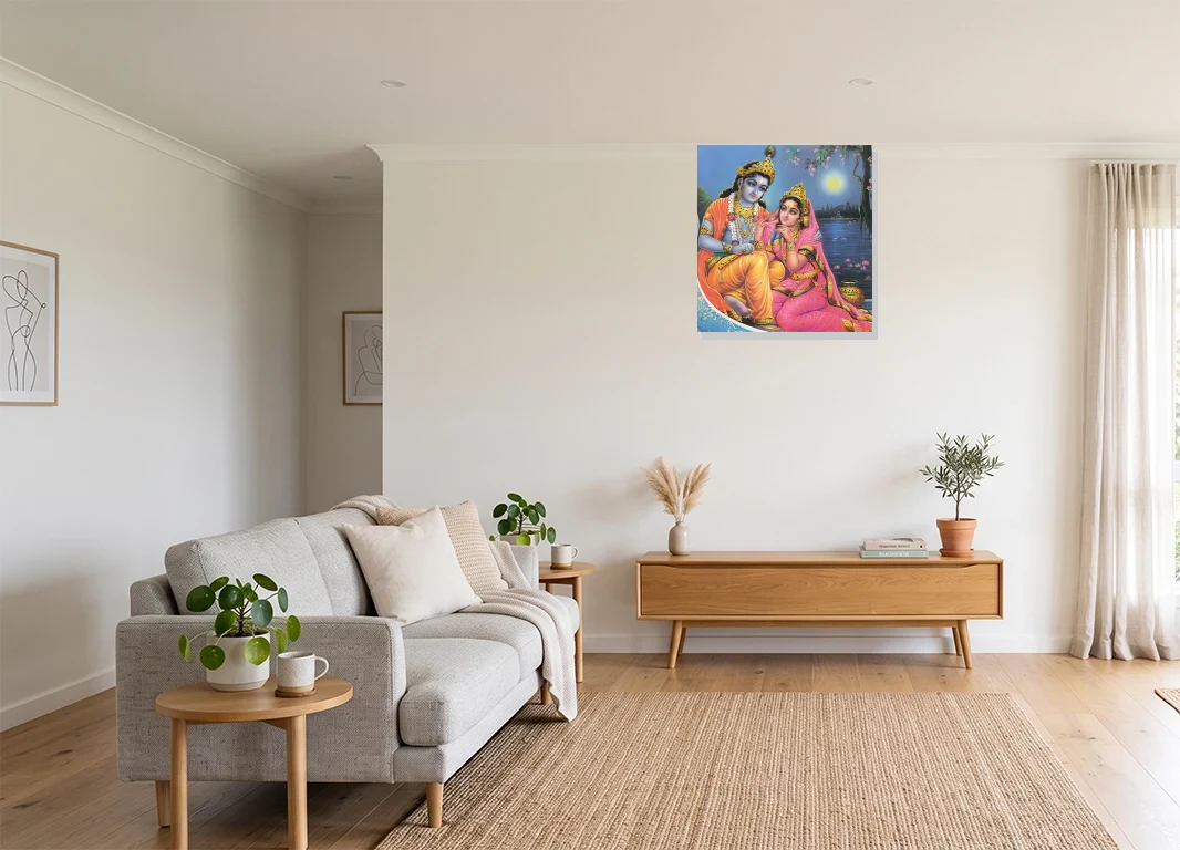 Office mockup with artwork