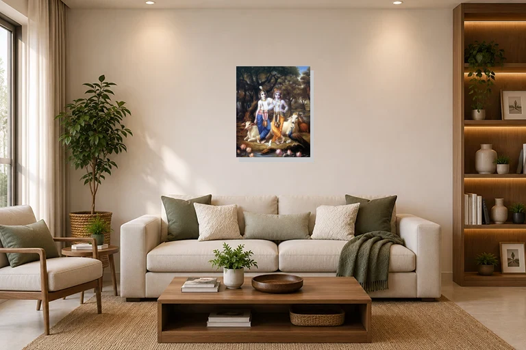 Hotel Lobby mockup with artwork