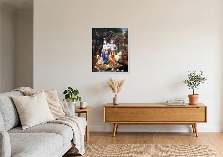 Living Room mockup with artwork