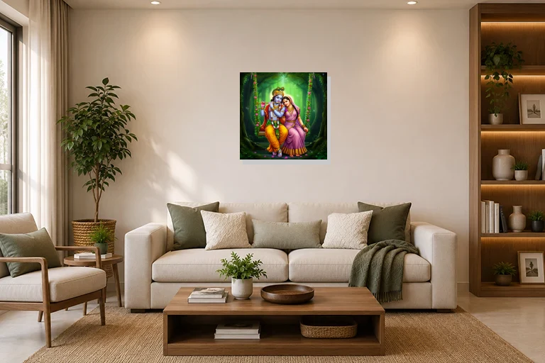 Hotel Lobby mockup with artwork