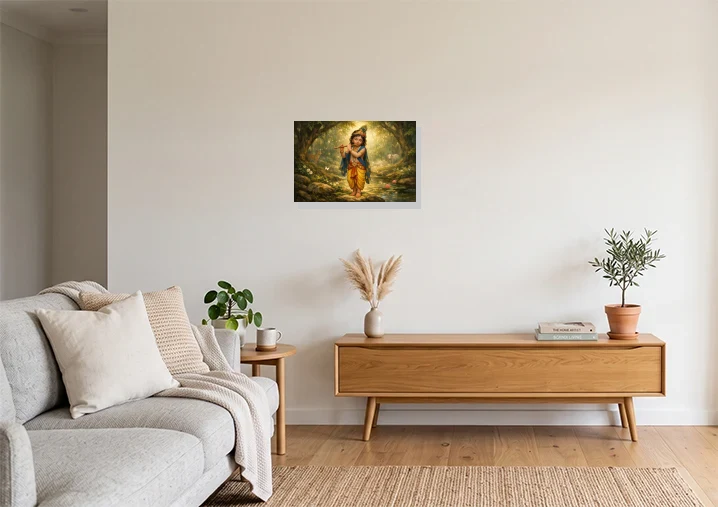 Living Room mockup with artwork