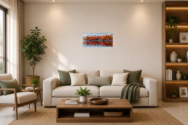Hotel Lobby mockup with artwork