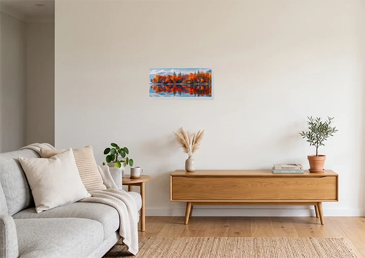 Living Room mockup with artwork