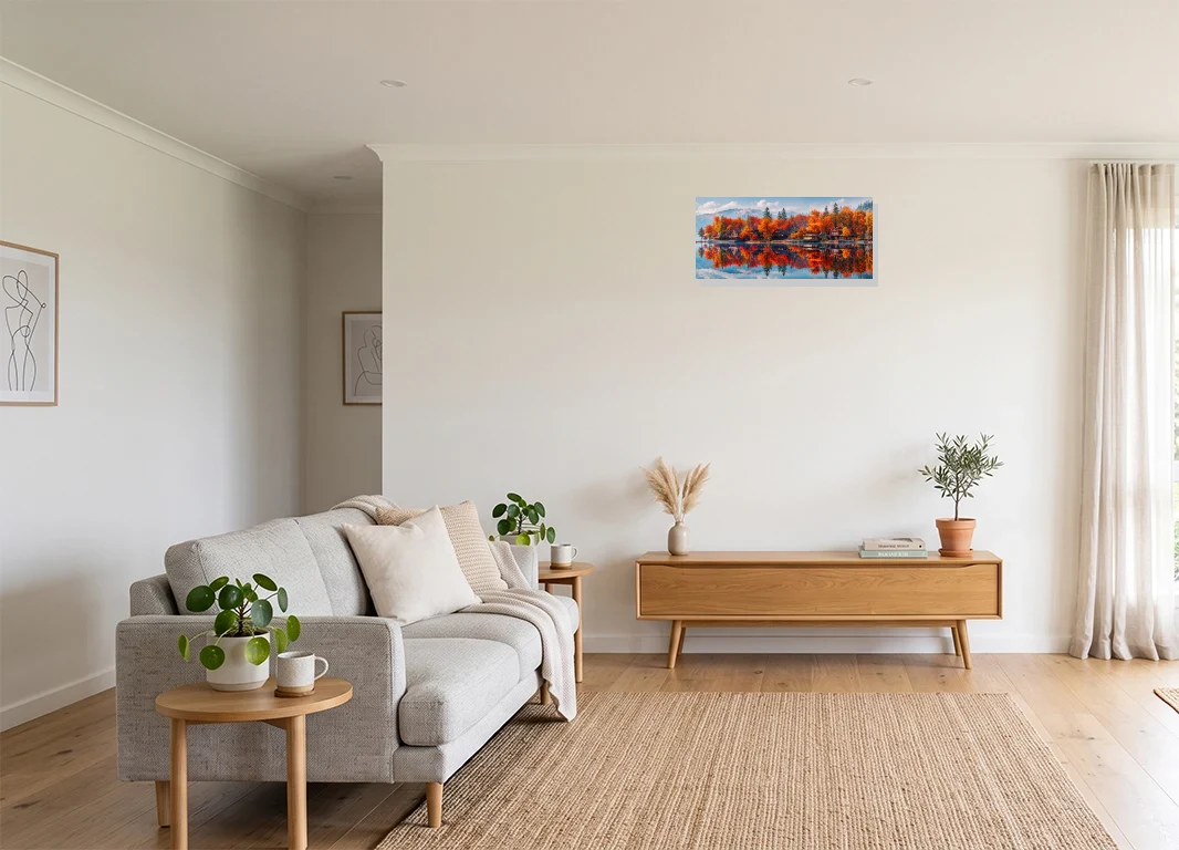 Office mockup with artwork