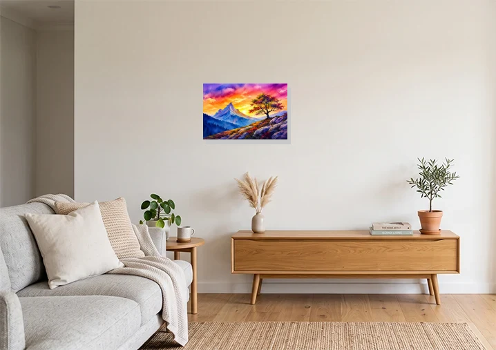 Living Room mockup with artwork