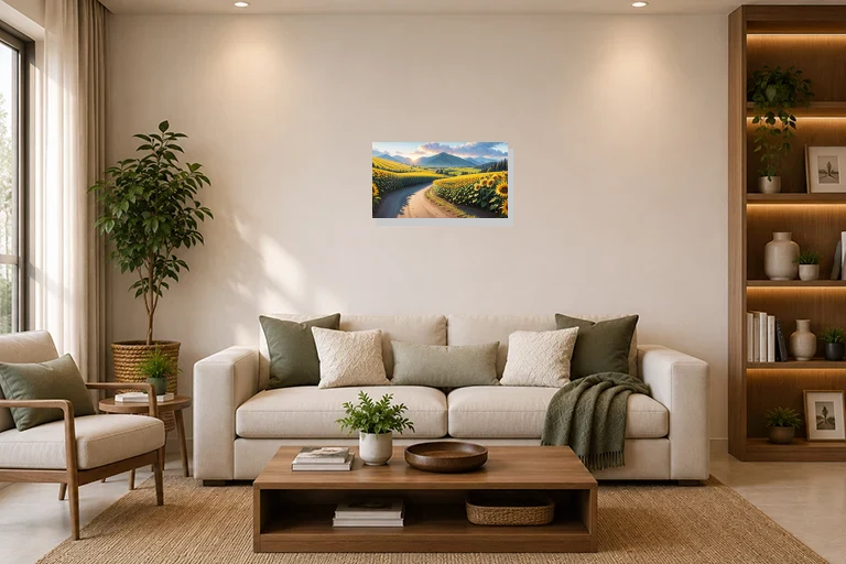 Hotel Lobby mockup with artwork