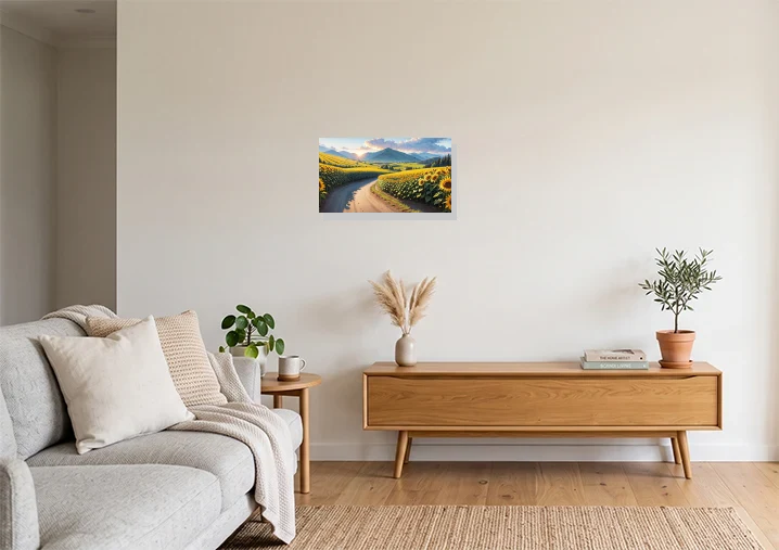 Living Room mockup with artwork