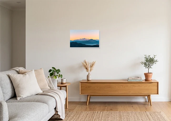 Living Room mockup with artwork