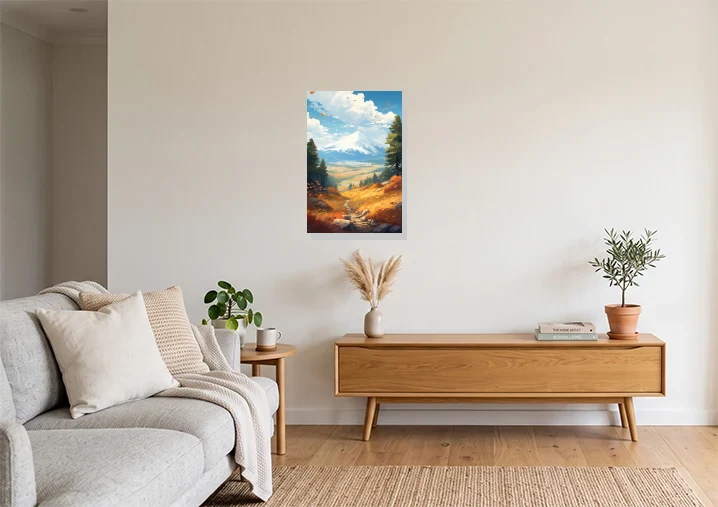 Living Room mockup with artwork
