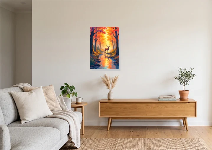 Living Room mockup with artwork